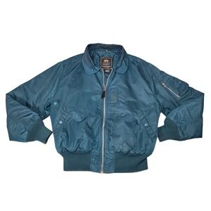 Alpha Industries Teal Bomber Jacket